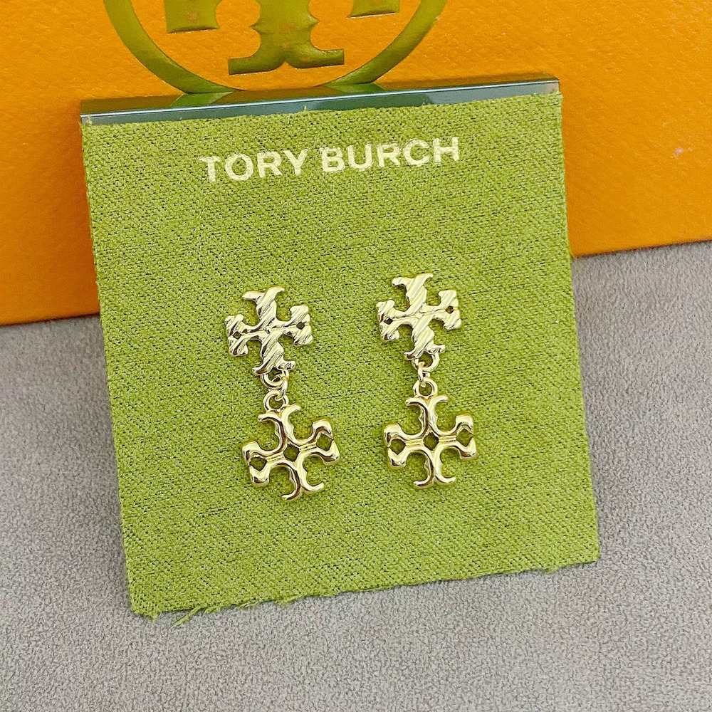 Tory Burch Double Letter Earrings